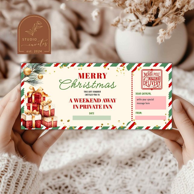 Glad jul-helg presentkupong (Skapare uppladdad)