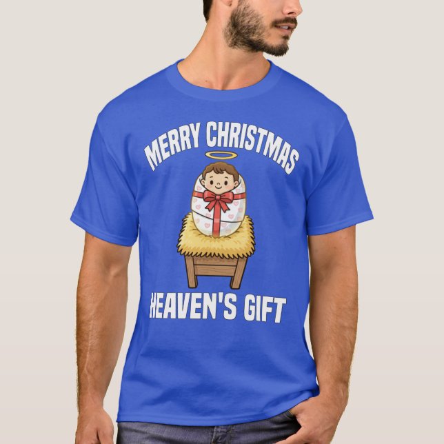 GLAD JUL HIMLENS GÅVA Ba vintage T Shirt (Framsida)