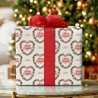 Glad jul Hjärtkrans Presentpapper