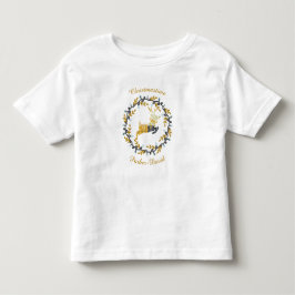 Glad jul Hjort med Krans Gul Anpassa T Shirt
