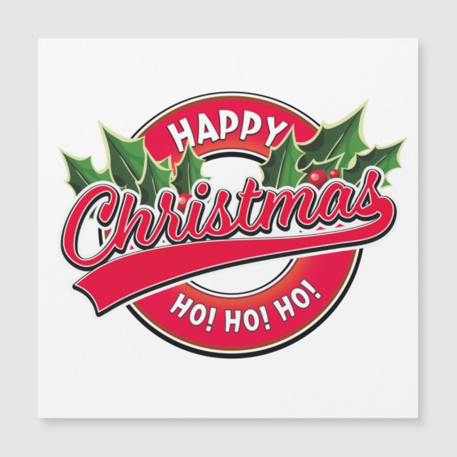 Glad jul Ho! Ho! Ho! Bildmagnet (Framsida)