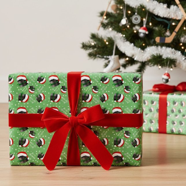 Glad jul Hockeypuckar Presentpapper (Skapare uppladdad)