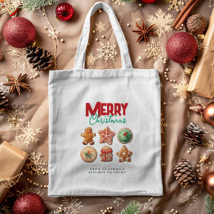 Glad jul Holiday Bakning Festiva Kakor Tygkasse
