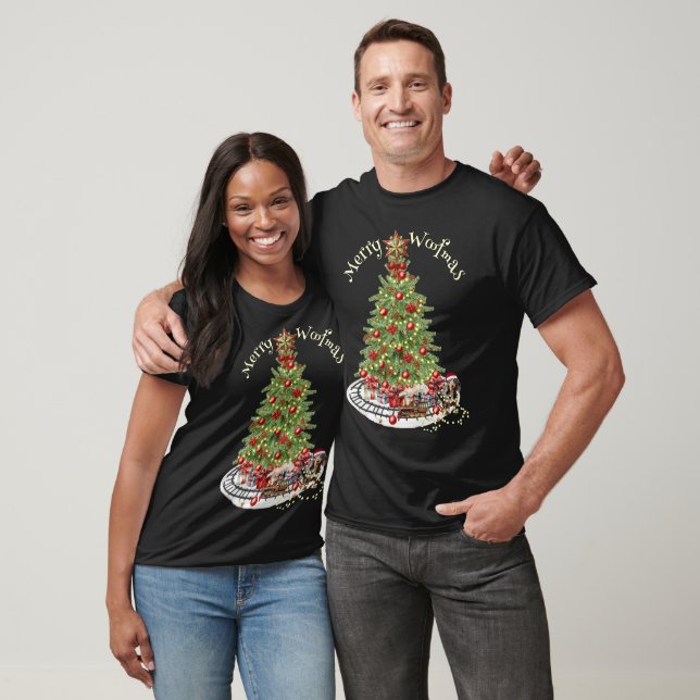 Glad Jul Hund Design - Dachshund T Shirt (Unisex)
