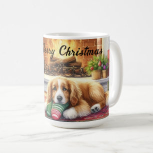 Glad jul Hund Julmugg Kaffemugg