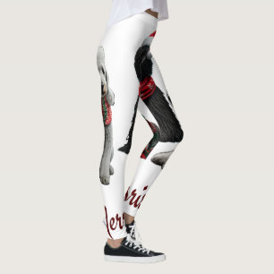 Glad jul Hundar Leggings