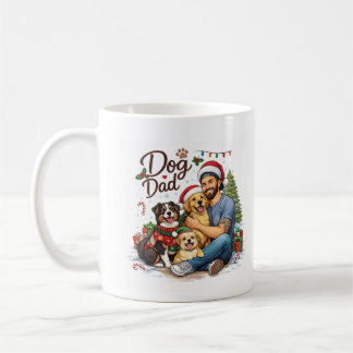 Glad jul hundpappa-mugg – Roligt julpresent f Kaffemugg