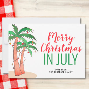 Glad jul i juli julkort