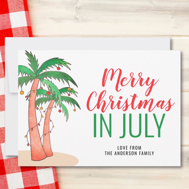 Glad jul i juli julkort (Skapare uppladdad)