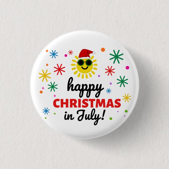 Glad jul i juli knapp (Framsida)