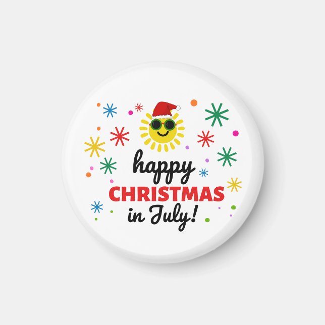 Glad jul i juli magnet (Framsidan)