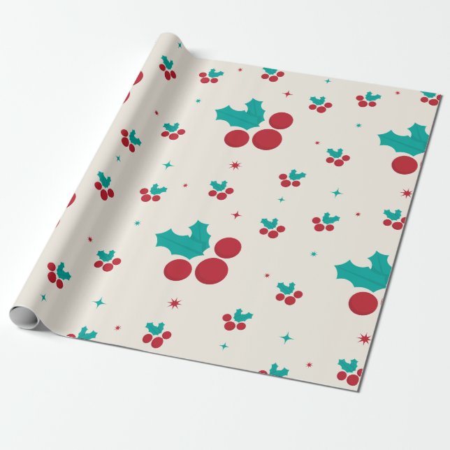 Glad jul inpackningspapper presentpapper (Utrullad)