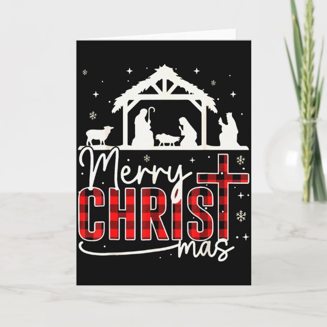Glad Jul Jesus Jul Familj Jesus Födelse Kort (Framsida)