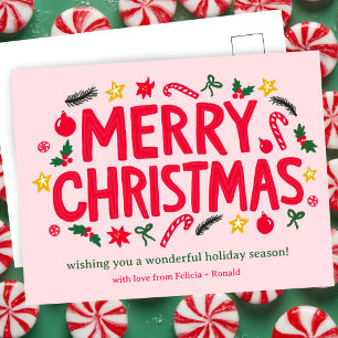 GLAD JUL Jul Holiday Xmas PERSONLIGT Vykort