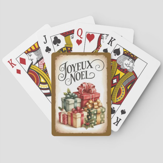 Glad jul Jul Poker Spelkort (Baksidan)