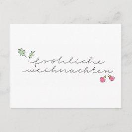 Glad jul: julkort handskrift helg vykort