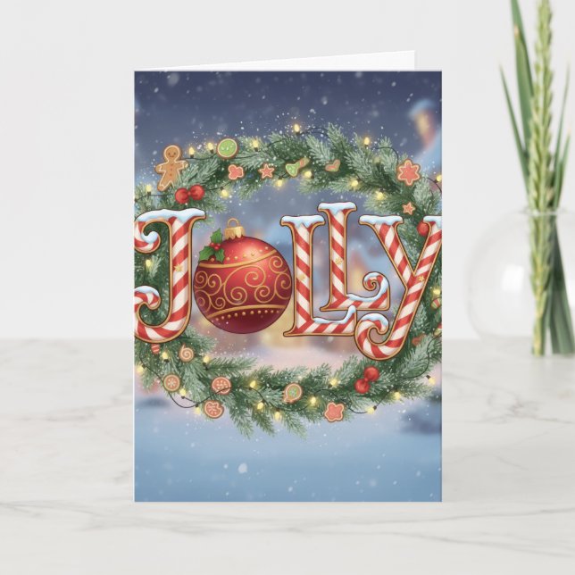 Glad Jul - Julkort Kort (Framsida)