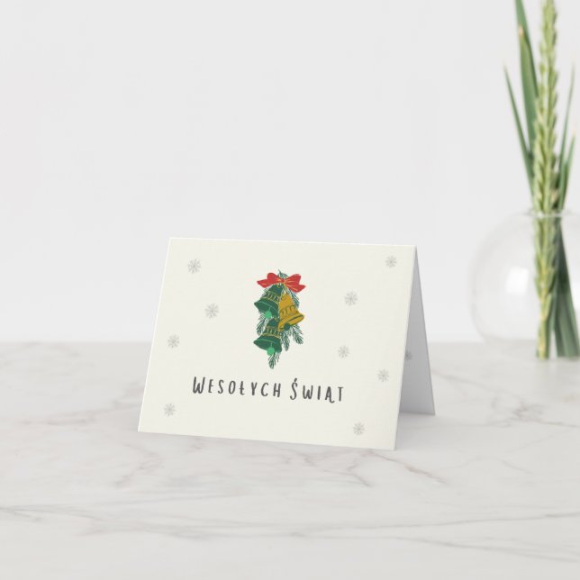 Glad jul julkort polsk jul kort (Framsida)
