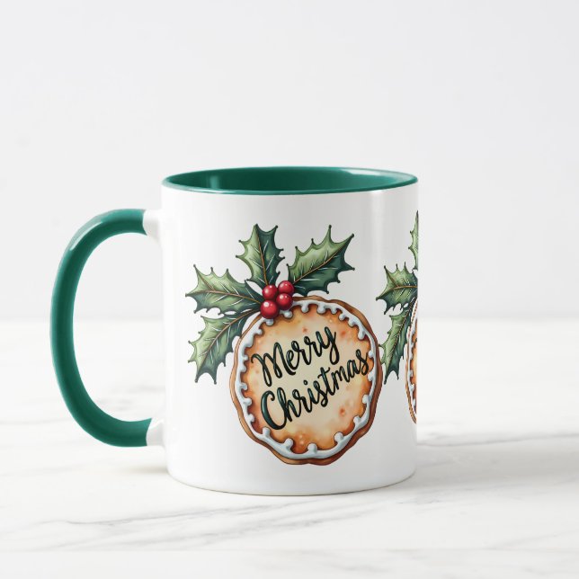 Glad jul-kaka med julbärs-bär mugg (Vänster)