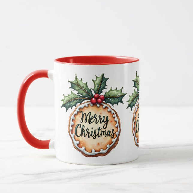 Glad jul-kaka med julbärs-bär mugg (Vänster)