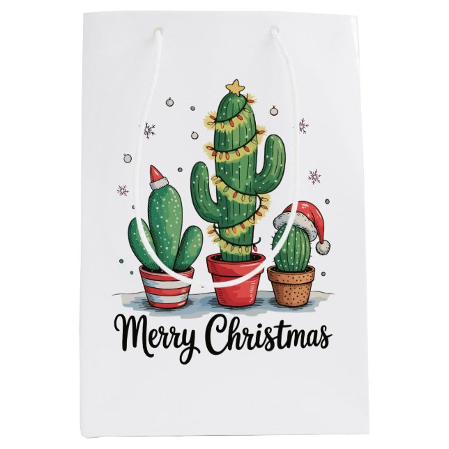 Glad jul kaktus träd festiva jul ljus (Framsidan)