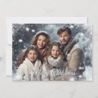 Glad jul kalligrafi foto högtidskort