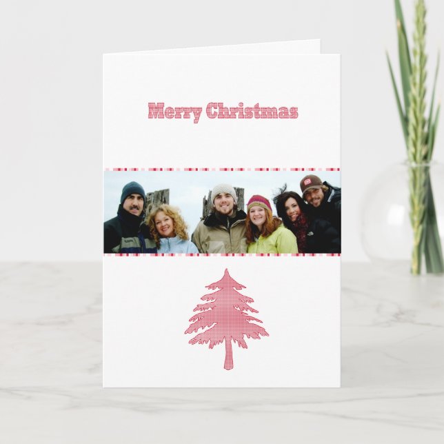 Glad jul kärlek med ditt familjefoto helgkort (Framsida)