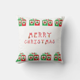 Glad jul kastkudde för soffa eller säng kudde
