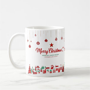 Glad jul Klassisk mugg – Rött & Grönt Landskap