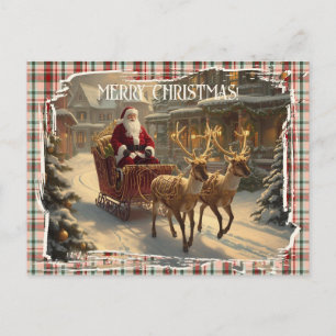 Glad jul Klassisk Retro Festlig jul Helg Vykort