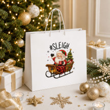 Glad Jul Klassisk Röd Grön Julklappspåse