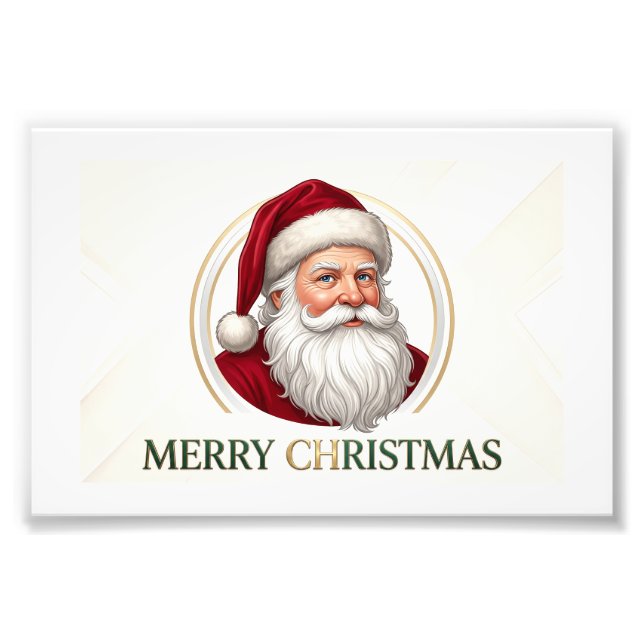 Glad jul Klassisk Tomte Fototryck (Framsidan)