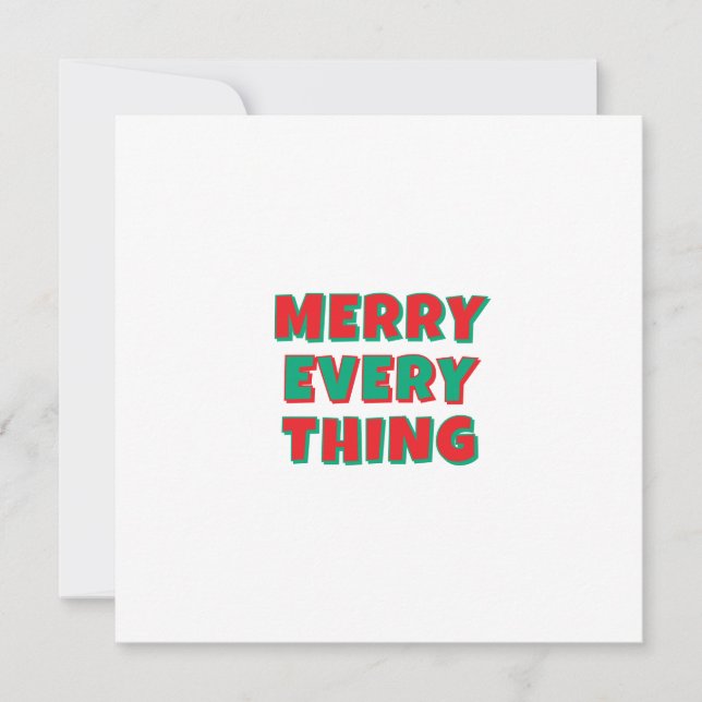 Glad jul Klassisk Unik Minimalistisk Enkel Julkort (Framsida)