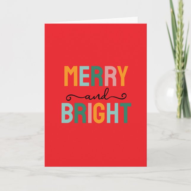 Glad jul Klassisk Unik Minimalistisk Enkel Kort (Framsida)