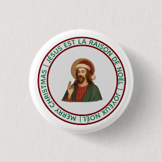 Glad jul-knapp - God jul Jesus anledning Knapp