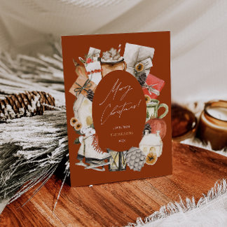 Glad jul-kort, Holiday illustration kort