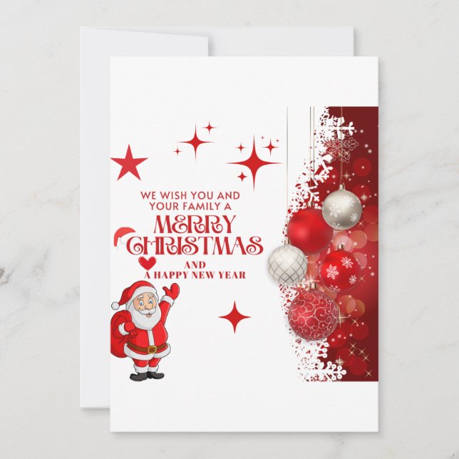 Glad jul-kort inbjudningar (Framsida)