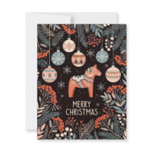 Glad jul-kort med ornament