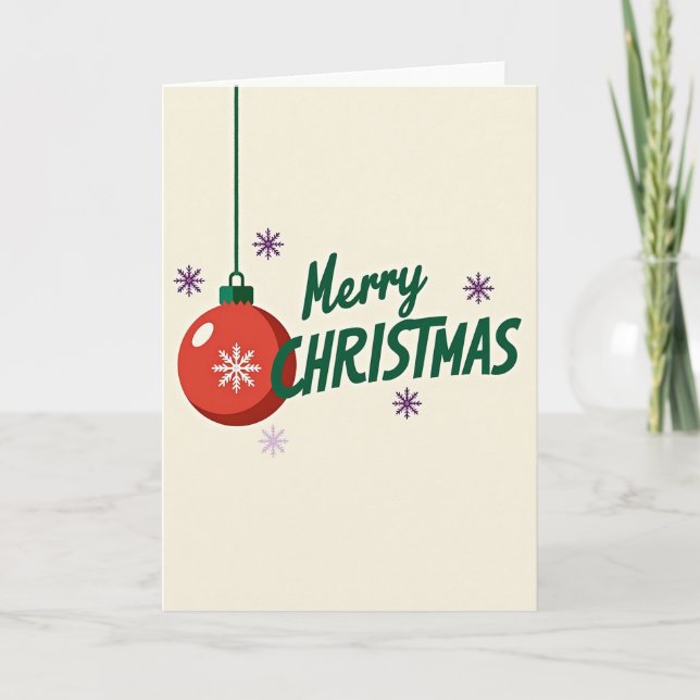 Glad Jul-kort Ornament Kort (Framsida)