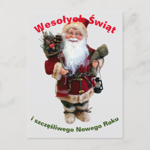 Glad jul-kort på polska Wesołych Świąt Vykort