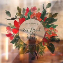 Glad jul Krans Blommande Grön