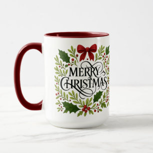 Glad jul Krans Kaffemugge Mugg
