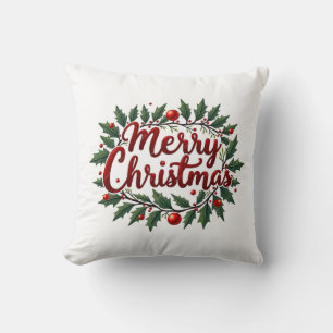 Glad jul krans kudde