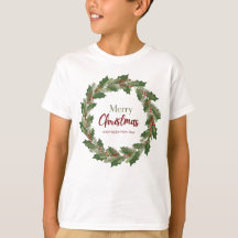 Glad jul Krans T-Shirt för barn