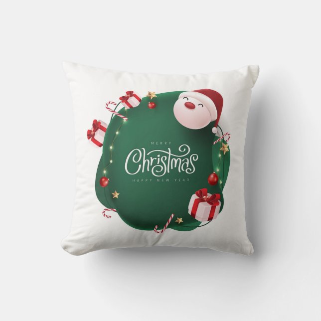 Glad jul kuddfodral kudde (Framsida)