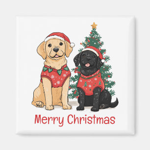Glad jul Labrador Retriever Hundar Magnet