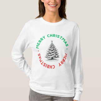 Glad jul långärmad t-shirt