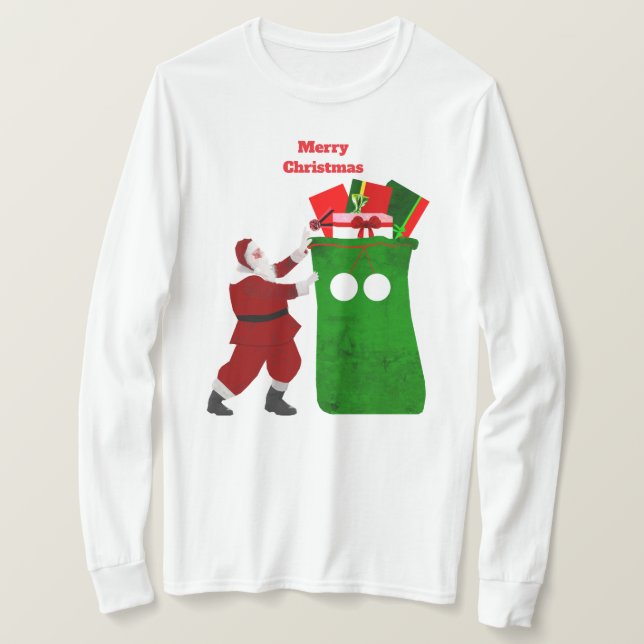 Glad Jul Långärmad Tröja (Design framsida)