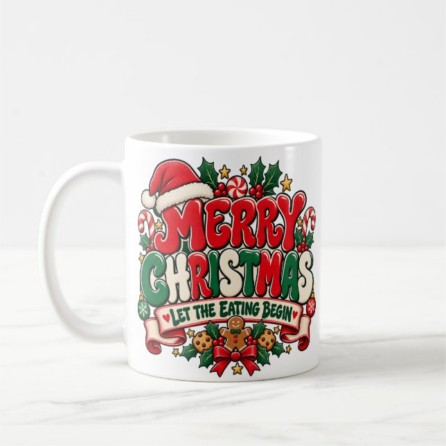 Glad jul Låt maten börja Mugg (Vänster)