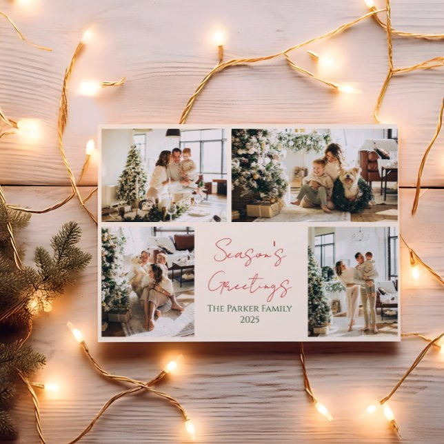 Glad jul ledig familj foto kort (Skapare uppladdad)